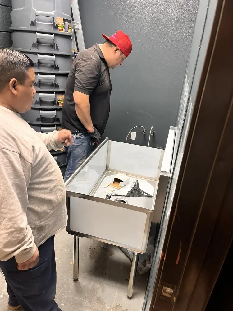 Commercial plumbing and sink installation in Lynn